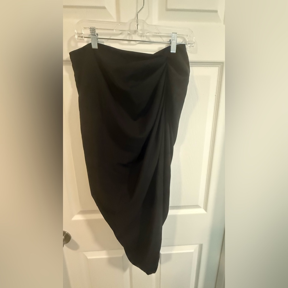 Elegant Black Asymmetrical Skirt